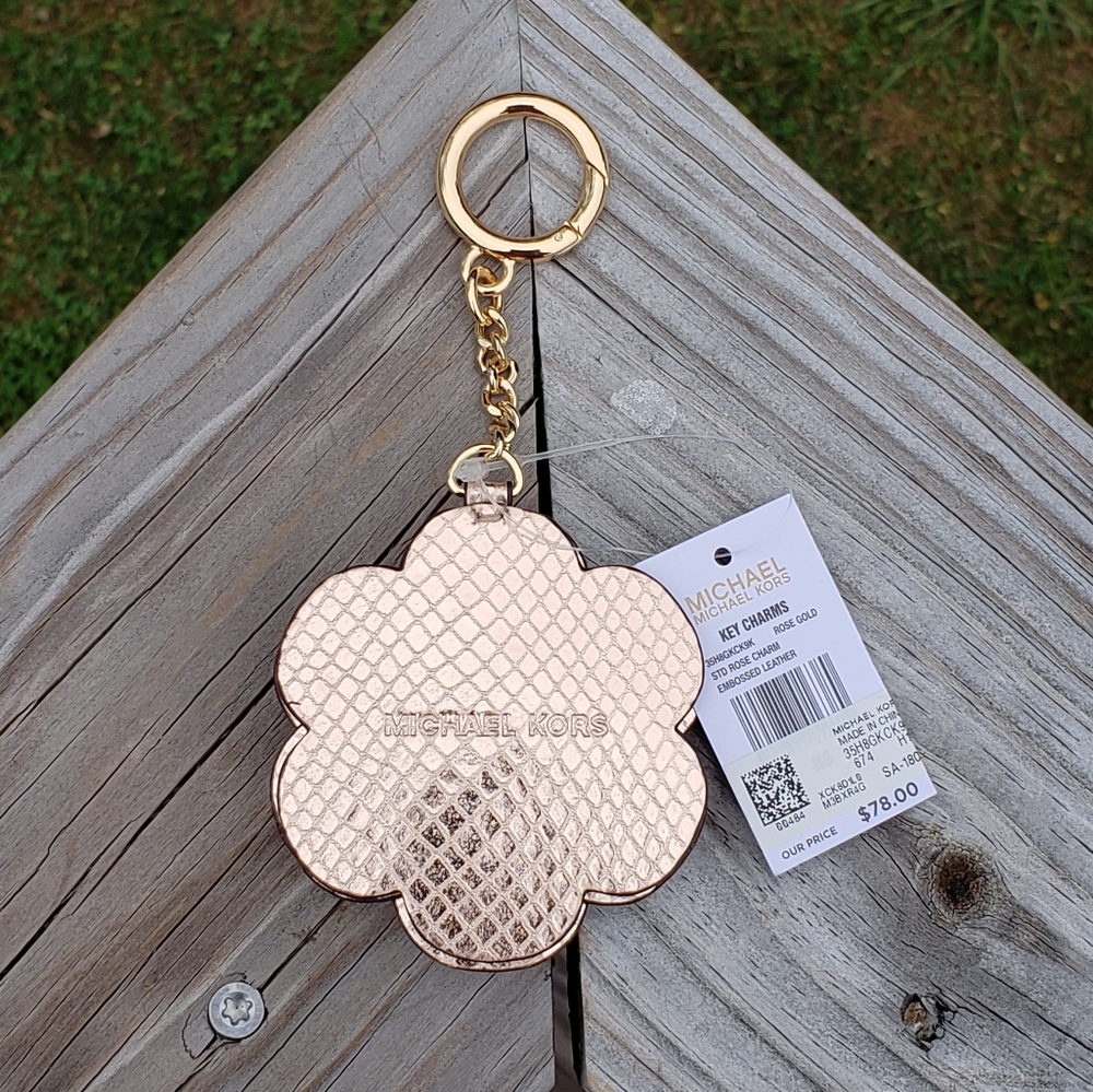 Michael Kors Rose Bag Charm Pink - Picture 2 of 2